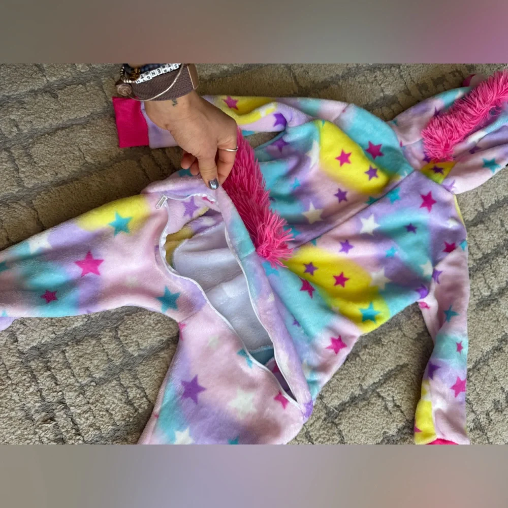 Colorful Unicorn Hooded Kids Footie